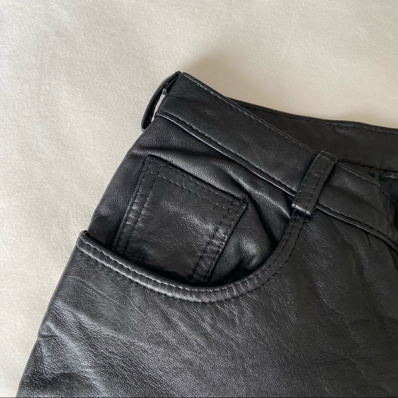 VINTAGE Genuine Leather Trousers -Size 12 NWT - Picture 8 of 12